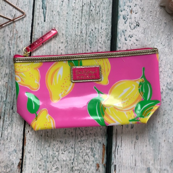 Lilly Pulitzer Other - Lilly Pulitzer Estée Lauder makeup bag pink lemons